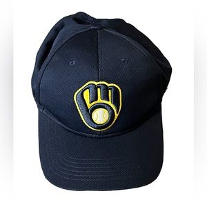 Milwaukee Brewers O C Sports Hat‎ Glove Logo One Size Baseball Cap Navy Blue WI